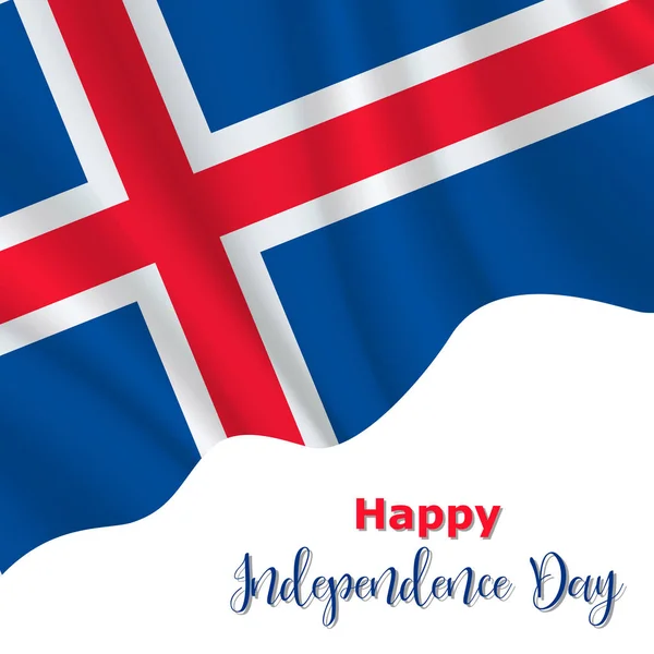 1 December, Iceland Independence Day — Stock Vector