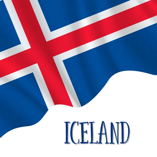 1. Dezember, Tag der Unabhängigkeit Islands — Stockvektor