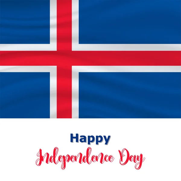 1 December, Iceland Independence Day — Stock Vector