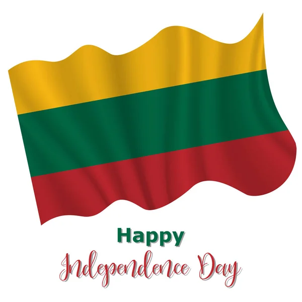 16 February, Lithuania Independence Day background — Stock Vector