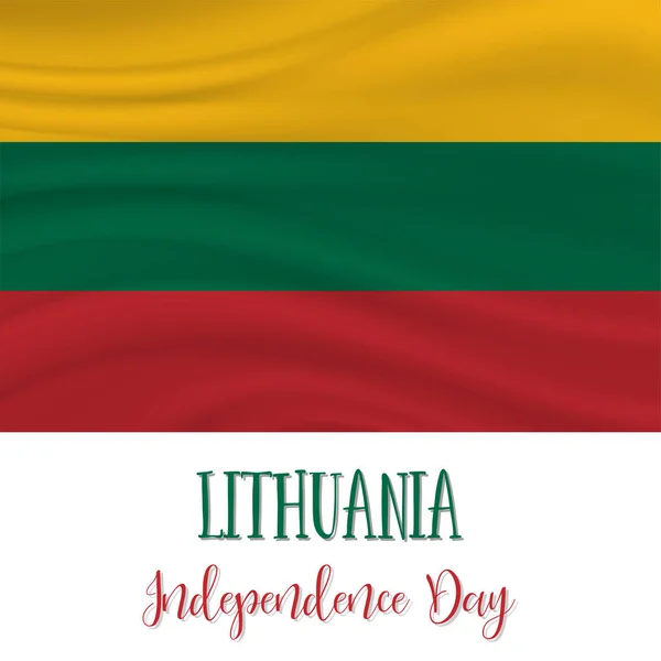 16 февраля, День Независимости Литвы — стоковый вектор