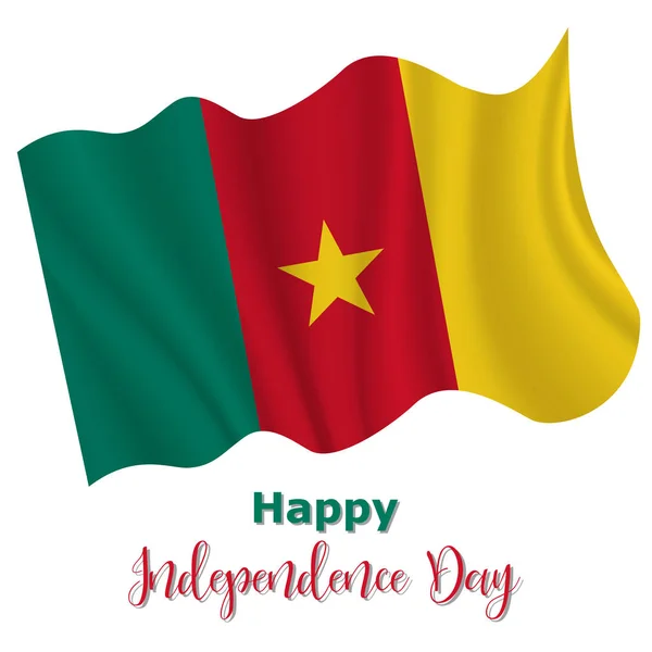 1 gennaio. Camerun Giorno dell'indipendenza sfondo — Vettoriale Stock