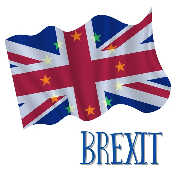 Brexit, vajande flaggor koncept — Stock vektor
