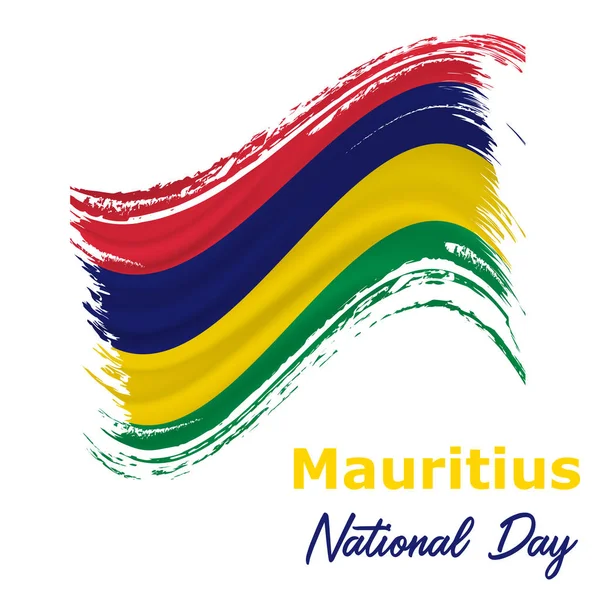 12 mars, Mauritius självständighetsdagen bakgrund Vektorgrafik