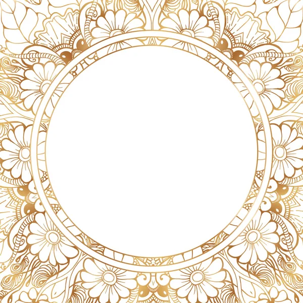 Round floral border frame silhouettes. Can be used for decoration and design photo frame, menu, card, scrapbook, album. Vector Illustration. Stock Vector