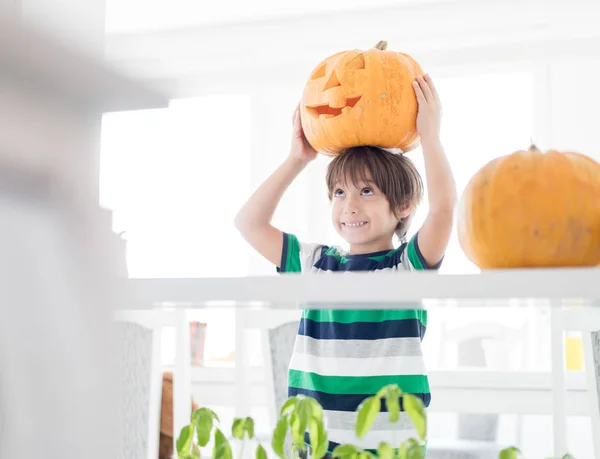 Snålt Med Halloween Pumpa — Stockfoto