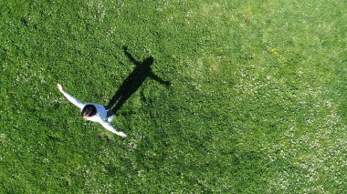 Çocuk portre hava Üstten Görünüm