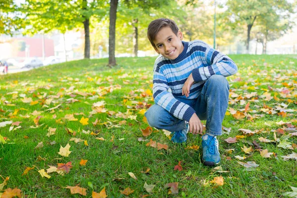 Boy v parku — Stock fotografie