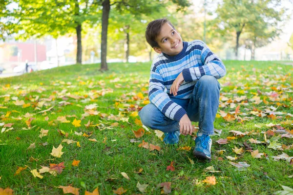 Boy v parku — Stock fotografie