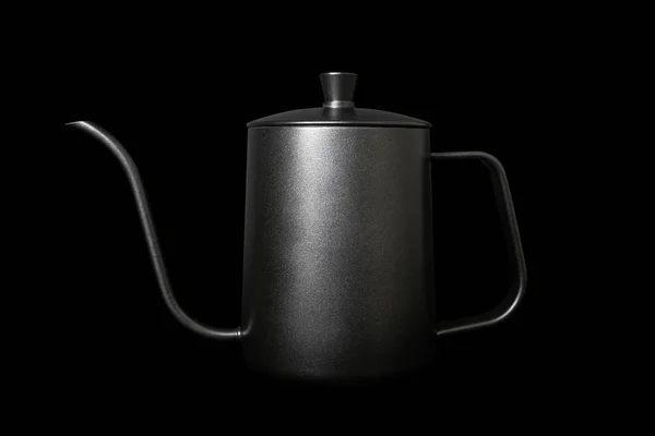 Coffee Drip Kettle Black Background Isolated Stock Photo