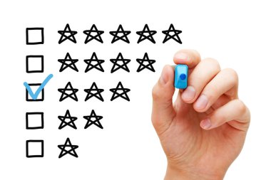 Three Star Average Rating Concept clipart