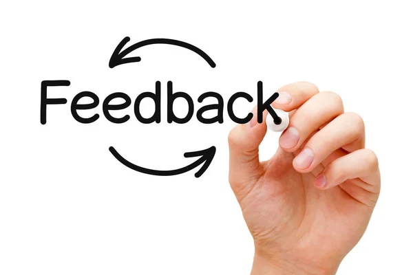 Conceito de ciclo de setas de feedback — Fotografia de Stock