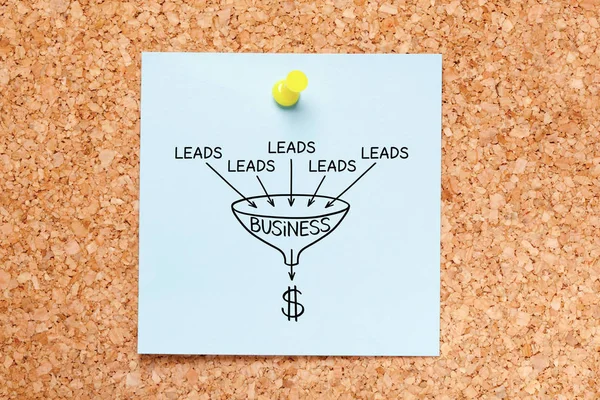 Koncepcja biznesowa Lead Generation lejka sprzedaży — Zdjęcie stockowe