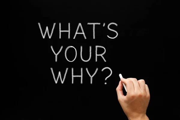 What is Your Why Handwritten Question — стоковое фото