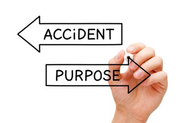 Purpose Or Accident Arrows Concept clipart