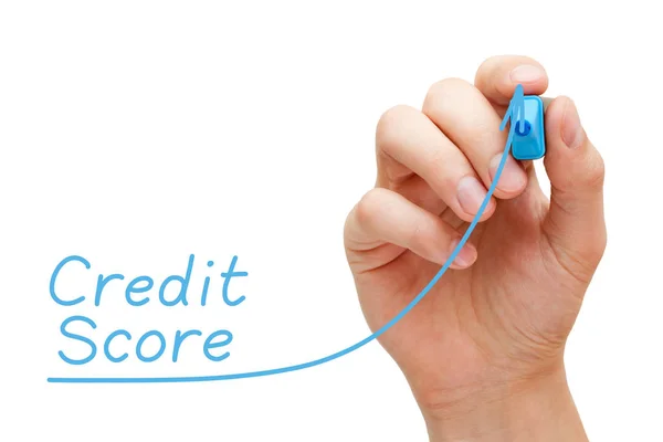 Aumentar o conceito de gráfico de pontuação de crédito — Fotografia de Stock