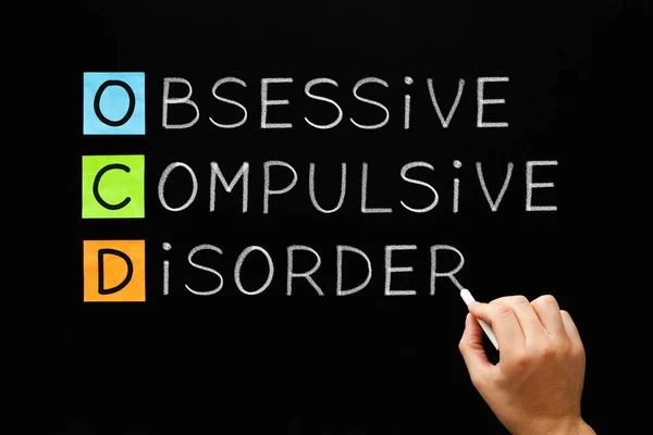 OCD - Obsessive Compulsive Disorder On Blackboard — Stock Photo, Image