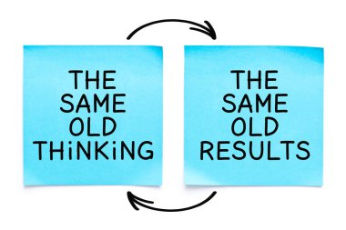 The Same Old Thinking The Same Old Results Quote clipart