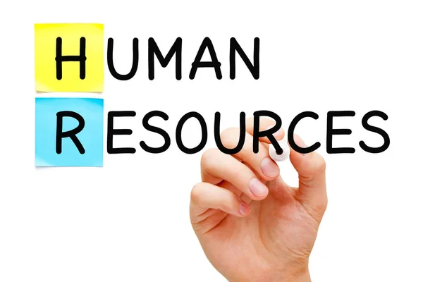 Human Resources Concept handskrivet med svart markör — Stockfoto