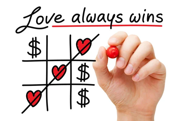 L'amore vince sempre sul concetto di denaro — Foto Stock