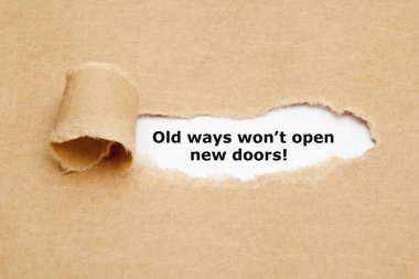 Old Ways Will Not Open New Doors Quote clipart