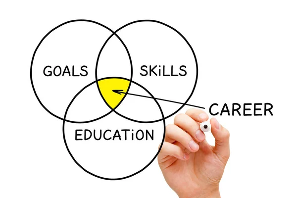 Karrier célok Skills oktatási diagram fogalma — Stock Fotó