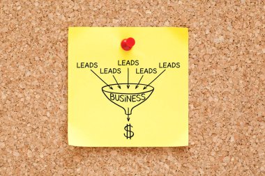 Lead Generation Sales Funnel Business Concept clipart