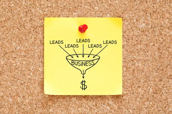 Lead generatie Sales Funnel business concept — Stockfoto