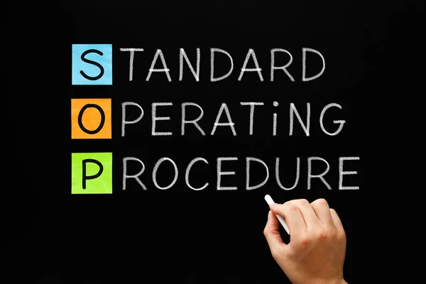Концепция стандартной операционной процедуры SOP — стоковое фото