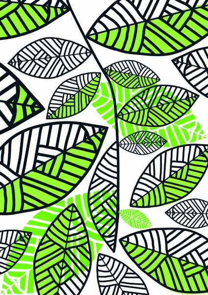 vector backgrounds with graphic leaves