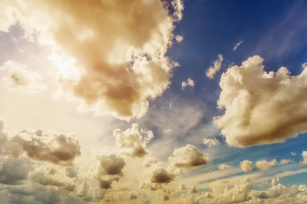 Background White Cumulus Clouds Blue Sky — Stock Photo, Image