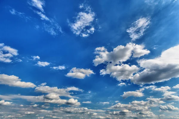 Fond Cumulus Blancs Nuages Dans Ciel Bleu — Photo