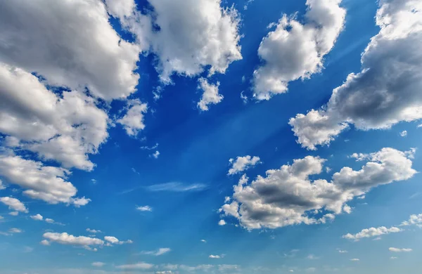 Achtergrond Van Witte Cumulus Wolken Blauwe Lucht — Stockfoto