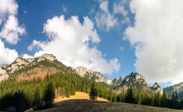 Inspiring Mountains Landscape Big Panorama in summer Tatras, Pol — Stock Photo, Image
