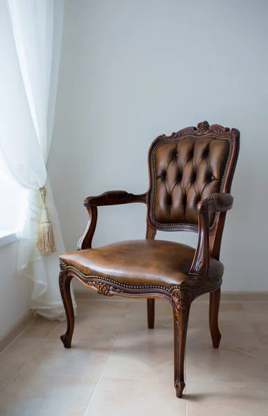 Класичний Стиль Крісло Старовинній Кімнаті — стокове фото