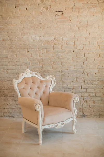 classical style armchair in vintage room