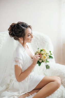 Evde düğün önce güzel genç gelin