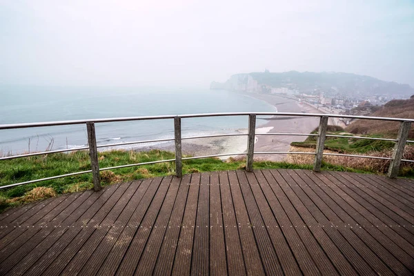 View Bay City Etretat Observation Deck France — Stock Photo, Image
