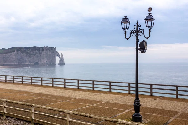 Vista Das Famosas Falésias Etretat Aterro França — Fotografia de Stock