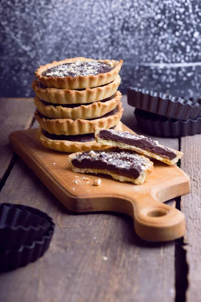 Cuisson Maison Tartelettes Caramel Salé Chocolat — Photo