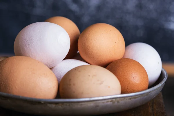 Gruppe Von Eiern Aus Nächster Nähe — Stockfoto