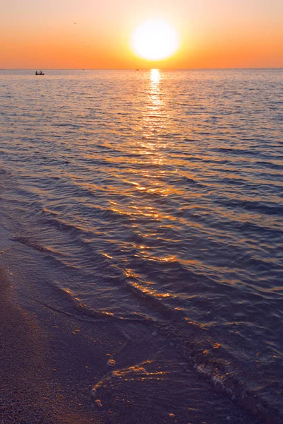 Счастливый Уикенд Моря Украинский Пейзаж Азовском Море — стоковое фото