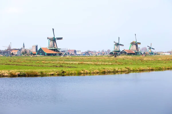 Moulins Vent Zaanse Schans Pays Bas Hollande Été — Photo