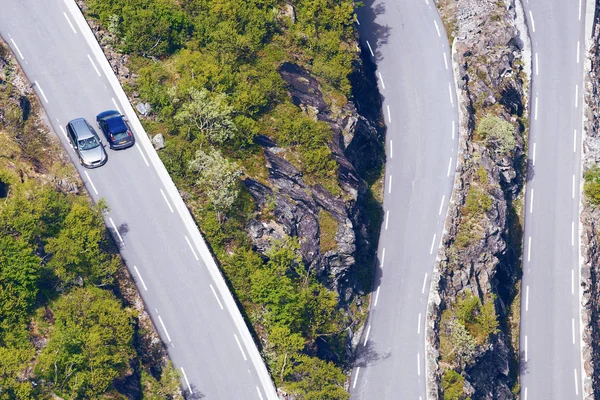 Trollstigeveien Meandrující Cesta Norské Hory Norwa — Stock fotografie