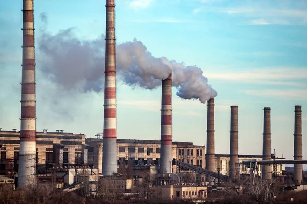 Smoke Trumpet Ecological Catastrophy — Stock Photo, Image