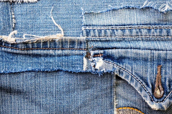 Hintergrund Aus Alten Jeans Lumpen — Stockfoto
