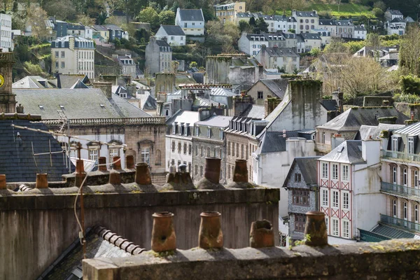 Beautiful Streets Colombage Houses Famous City Morlaix Normandy Franc — Stock Photo, Image