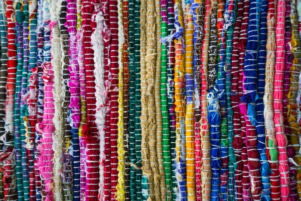 Souvenir Aus Brasilianischen Textilien Hintergrund Aus Hellem Brasilianischen Teppich — Stockfoto