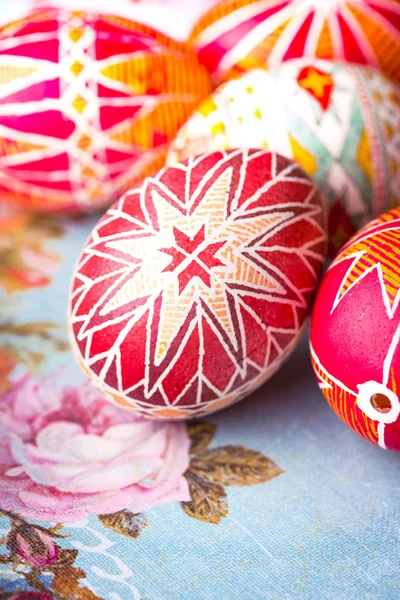 Hermoso Huevo Pascua Pysanka Hecho Mano Traditiona Ucraniana — Foto de Stock