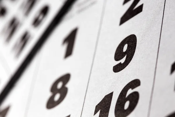 Sfondo Fatto Date Del Calendario Chiudi — Foto Stock